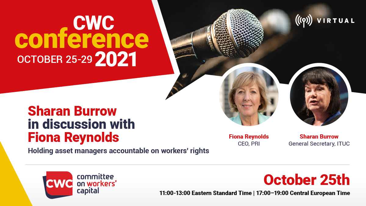 CWC 2021 Conference: Fiona Reynolds in discussion with Sharan Burrow CWC 2021 Conference: Fiona Reynolds in discussion with Sharan Burrow
