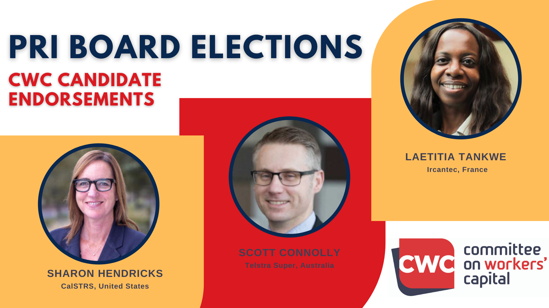CWC endorses three PRI board asset owner candidates in 2021 election CWC endorses three PRI board asset owner candidates in 2021 election